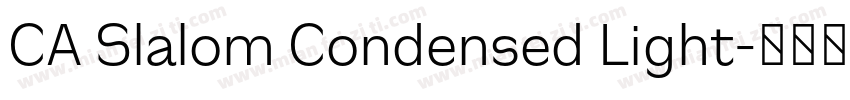 CA Slalom Condensed Light字体转换